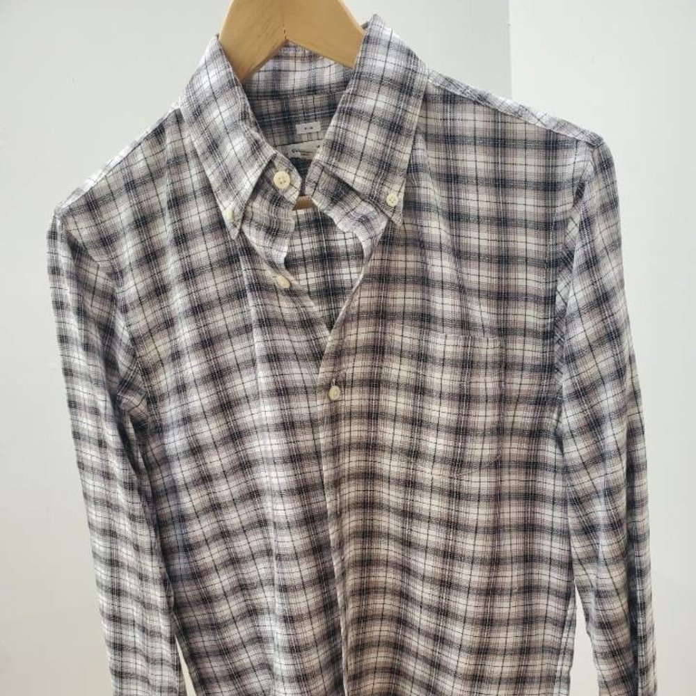 Club Monaco Men's Shirt (Flannel - Checkered) XS